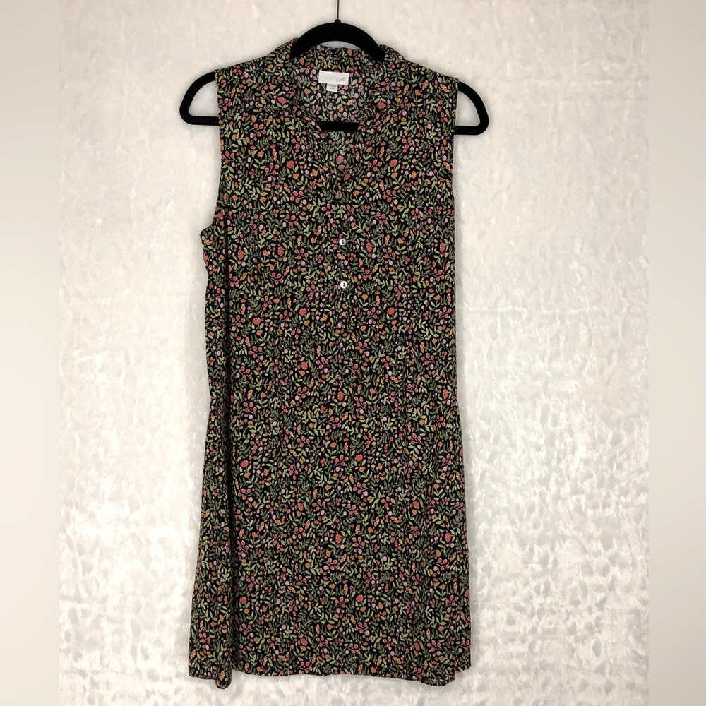 J. Jill Sleeveless Dress Floral casual conservative Medium Petite Spring Floral